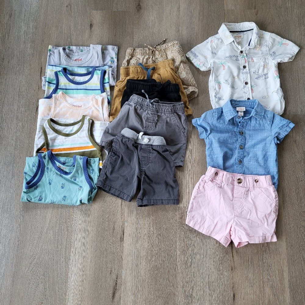Toddler Tops & Bottoms: 14 Piece Bundle 18 Mos